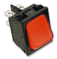 ALCOSWITCH - TE CONNECTIVITY 1-1634201-2 翘板开关, 开-关-开, DPDT, 不发光, 面板安装, 黑色, PRF Series