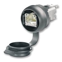 WEIDMULLER 1018820000 模块连接器, RJ45 插座, 1 x 1 (端口), 8P8C, Cat6a, IP67, 电缆安装, 面板安装