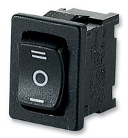 MARQUARDT 1808.6103-00 Rocker Switch, On-Off-On, SPDT, Non Illuminated, Panel Mount, Black, 1800 Series