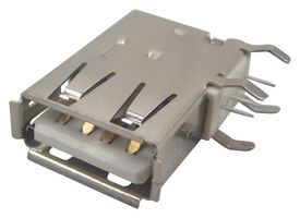 WURTH ELEKTRONIK 614004134726 连接器, USB, USB A, USB 2.0, 插座, 4 路, 通孔安装, 直角型