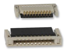 AMPHENOL COMMUNICATIONS SOLUTIONS 10051922-2010ELF FFC / FPC Board Connector, ZIF, 0.5 mm, 20 Contacts, FCI VLL 10051922, Surface Mount, Bottom, 1 Row