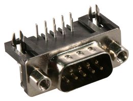 MULTICOMP PRO 5504F1-09P-02A-03 D-Sub 连接器, 直角, 标准, 插头, 5504, 9 触点, DE, 焊接