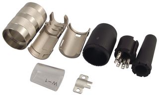 AMPHENOL SINE/TUCHEL T 3361 010 圆形连接器, 立体声, 标准圆形连接器, C091A系列, 电缆安装插座, 5 触点, 焊接插座
