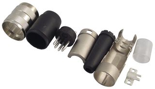 AMPHENOL SINE/TUCHEL T 3360 010 圆形连接器, 标准圆形连接器, C091A系列, 电缆安装插头, 5 触点, 焊接引脚
