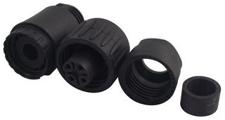 AMPHENOL SINE/TUCHEL C016 20D003 100 12 圆形连接器, 标准圆形连接器, Ecomate C016系列, 电缆安装插座, 4 触点, 螺丝口