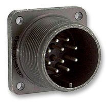 AMPHENOL SINE/TUCHEL MS3102E18-1P 圆形连接器, MIL-DTL-5015 系列, MS3102 Series, 盒式安装插座, 10 触点, 焊接引脚, 螺纹