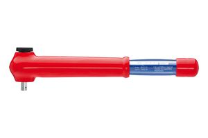 KNIPEX 98 43 50 扭力扳手, 1000V, 绝缘, 1/2英寸驱动, 385mm长, 5N-m至50N-m