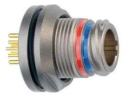 LEMO HEN.0M.303.XLNP 圆形连接器, Standard Circular Connector, 0M 系列, 面板安装插座, 3 触点, PCB插座, 推挽