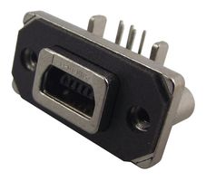 AMPHENOL COMMUNICATIONS SOLUTIONS MUSBE15134 密封连接器, USB, 小型USB AB, USB 2.0, 插座, 5路, 通孔安装, IP67