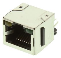 AMPHENOL COMMUNICATIONS SOLUTIONS RJHSE-3381 模块连接器, RJ45 插座, 1 x 1 (端口), 8P8C, Cat5, 通孔安装