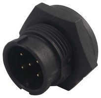 MULTICOMP PRO 2CT3002-W05300 Circular Connector, Standard Circular Connector, Panel Mount Plug, 5 Contacts, Solder Pin