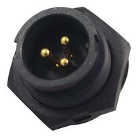 MULTICOMP PRO 2CM3002-W03600 圆形连接器, 标准圆形连接器, 面板安装插头, 3 触点, 焊接引脚