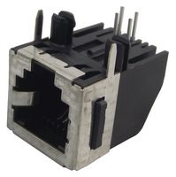 AMP - TE CONNECTIVITY 5555154-2 模块连接器, RJ14 插座, 1 x 1 (端口), 6P4C, Cat3, 通孔安装
