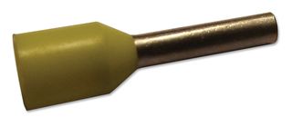 JST / JAPAN SOLDERLESS TERMINALS GTR1.0-8 电线套圈, 德式代码, 单线, 18 AWG, 1 mm², 8 mm, 黄色, GTR
