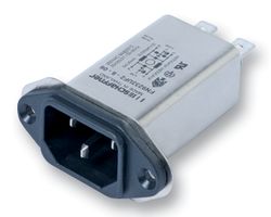 TE CONNECTIVITY - SCHAFFNER FN9233UF2-6-06 Filtered IEC Power Entry Module, IEC C14, General Purpose, 6 A, 250 VAC