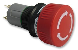 EAO 51-253.026 紧急停止开关, SPST-常开, SPST-常闭, 关-开, 焊接, 100 mA, 42 V, 42 V