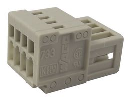 WAGO 733-204. 插拔式接线端子, 直型, 2.5 mm, 4 路, 28 AWG, 20 AWG, 夹式