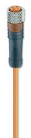 LUMBERG AUTOMATION RKMV 4-225/5 M 传感器电缆, PUR, M8 插座, 自由线端, 4路, 5 m, 16.4 ft, RKMV Series