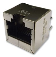 STEWART CONNECTOR SS-60300-016 模块连接器, RJ45 插座, 1 x 1 (端口), 8P8C, Cat6a, 通孔安装