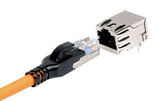 STEWART CONNECTOR SS-77100-004 Modular Connector, RJ45 Jack, 1 x 1 (Port), 8P8C, Cat7a, Through Hole Mount