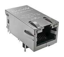 BEL MAGNETIC SOLUTIONS 0826-1X1T-GH-F Modular Connector, RJ45 Jack, 1 x 1 (Port), 8P8C, Cat5e, Through Hole Mount