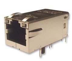 BEL MAGNETIC SOLUTIONS 0826-1X1T-GJ-F 模块连接器, RJ45 插座, 1 x 1 (端口), 8P8C, Cat5, 通孔安装