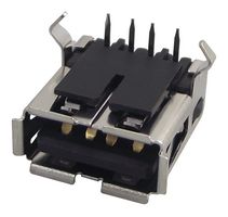 TE CONNECTIVITY 1903814-1 USB Connector, USB Type A, USB 2.0, Receptacle, 4 Ways, Through Hole Mount, Right Angle