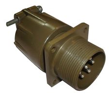 ITT CANNON MS3100R24-12P 圆形连接器, MIL-DTL-5015 系列, MS3100 Series, 墙壁安装插座, 5 触点, 焊接引脚, 螺纹