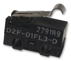 OMRON ELECTRONIC COMPONENTS D2F01FL3D 微动开关, 小型, 仿辊杆, SPDT, 焊接, 100 mA, 30 V