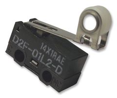 OMRON ELECTRONIC COMPONENTS D2F01L2D 微动开关, 小型, 辊式杆, SPDT, 焊接, 100 mA, 30 VDC