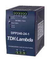 TDK-LAMBDA DPP240-24-1 AC/DC DIN Rail Power Supply (PSU), ITE, 1 Output, 240 W, 24 VDC, 10 A