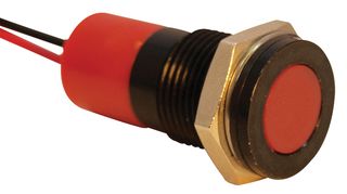 APEM Q14F3BXXR24E 发光二极管指示器 面板安装, 黑铬挡板, 红色, 24 VDC, 14 mm, 20 mA, 10 mcd, IP67