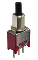 MULTICOMP PRO MC8MSLP1B06M2QES Pushbutton Switch, SPDT, On-On, Plunger, Black