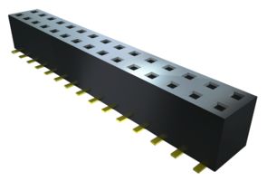 SAMTEC TLE-125-01-G-DV-A PCB Receptacle, Board-to-Board, 2 mm, 2 Rows, 50 Contacts, Surface Mount, Tiger Beam TLE