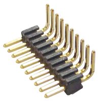 SAMTEC TMS-105-02-L-S-RA Pin Header, Board-to-Board, 1.27 mm, 1 Rows, 5 Contacts, Through Hole Right Angle, TMS