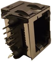 MOLEX 43860-0010 模块连接器, RJ45 插座, 1 x 1 (端口), 8P8C, Cat3, 面板安装, 通孔安装