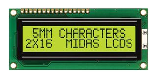 MIDAS DISPLAYS MC21605CY6W-SPTLY-V2