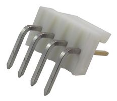 MOLEX 22-12-2044 引脚针座, 信号, 2.54 mm, 1 排, 4 触点, 通孔直角, KK 254 7478