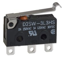 OMRON ELECTRONIC COMPONENTS D2SW-P2L3B 微动开关, 微型, 仿辊杆, SPDT, 焊接, 2 A