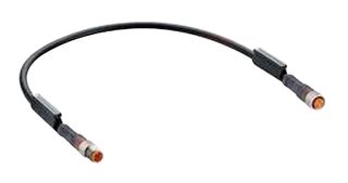 LUMBERG AUTOMATION RSMV 3-RKMV 3-224/2M 传感器电缆, M8 插头, M8 插座, 3路, 2 m, 6.6 ft, RSMV Series