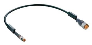 LUMBERG AUTOMATION RSMV 3-RKMV 3-224/1M 传感器电缆, M8 插头, M8 插座, 3路, 1 m, 3.28 ft, RSMV Series