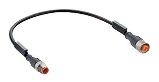 LUMBERG AUTOMATION RST 4-RKT 4-225/1M 传感器电缆, M12 插头, M12 插座, 1 m, 3.28 ft, RST-RKT Series