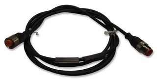 LUMBERG AUTOMATION RST 4-RKT 4-225/2M Sensor Cable, M12 Plug, M12 Receptacle, 4 Positions, 2 m, 6.6 ft, RST-RKT Series