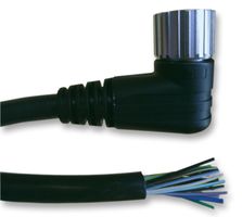 LUMBERG AUTOMATION RKWU 19-242/5M Sensor Cable, 90° M23 Receptacle, Free End, 5 m, 16.4 ft, RKWU Series