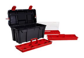 RAACO T35 TOOLBOX 工具盒, T35, 大型, 黑/银, 285mm高, 580 mm宽, 290mm深