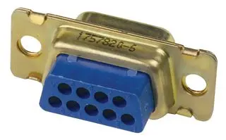 AMP - TE CONNECTIVITY 1757820-1 D Sub Connector Housing, Crimp, 9 Ways, D Sub, DE, AMPLIMITE 109, Receptacle, Steel Body