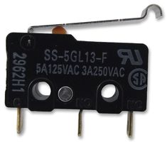 OMRON ELECTRONIC COMPONENTS SS-5GL13-F 微动开关, 微型, 仿辊杆, SPDT, 焊接, 5 A