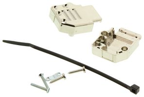 AMPHENOL COMMUNICATIONS SOLUTIONS 863093C09MLF 连接器后壳, D Sub, 金属化, DE, 90°, 180°, 热塑性主体