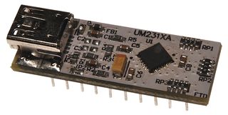FTDI UMFT231XA-01 评估模块, USB至串行全握手UART DIP, USB电池充电器检测
