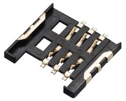 WURTH ELEKTRONIK 693010010601 存储卡连接器, SIM, 推-拉, 6 触点, 铜, 镀金触芯